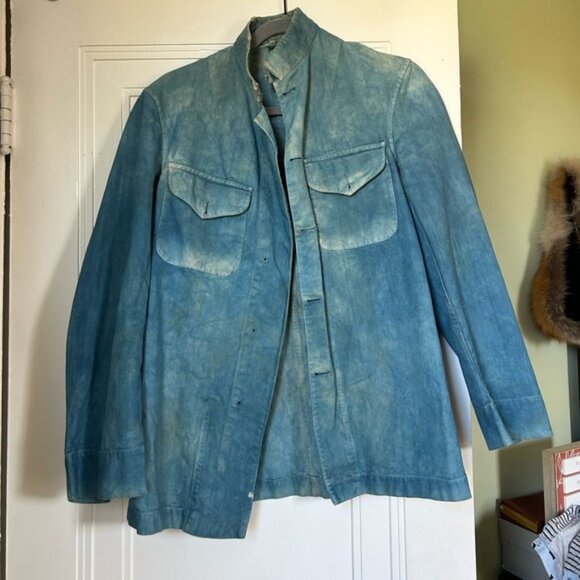 Natural indigo dyed vintage military naval jacket - Picture 3 of 10